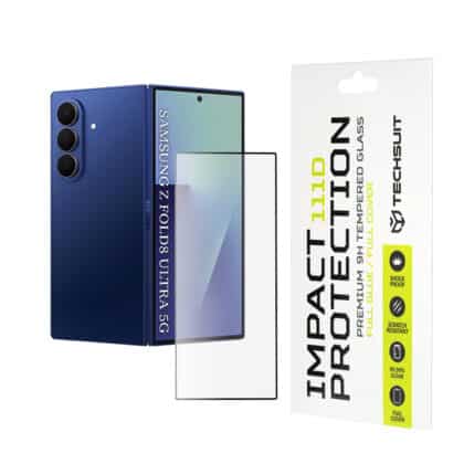 Techsuit - 111D Πλήρης Κάλυψη / Πλήρες Γυαλί με Κόλλα - Samsung Galaxy Z Fold8 Ultra - Μαύρο