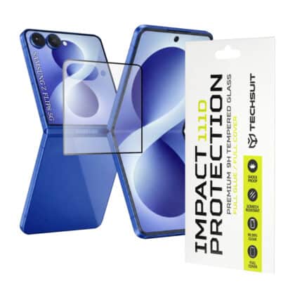 Techsuit - 111D Πλήρης Κάλυψη / Πλήρες Γυαλί με Κόλλα - Samsung Galaxy Z Flip8 - Μαύρο