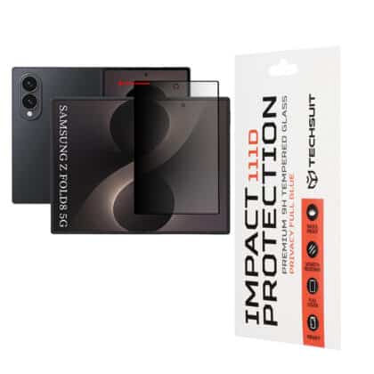 Techsuit - 111D Κόλλα Απορρήτου Πλήρους Διαφάνειας - Samsung Galaxy Z Fold8 - Μαύρο