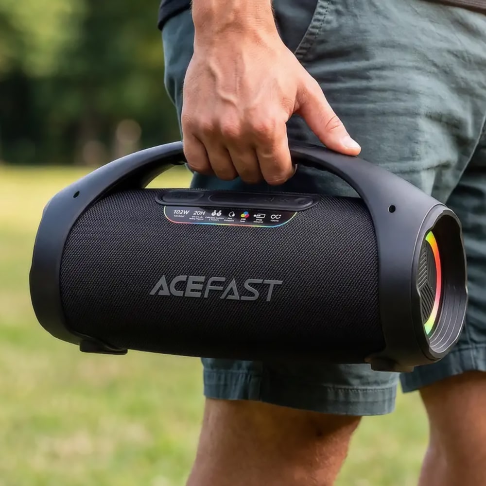 Acefast K11 Pro Ασύρματο Ηχείο, FM, AUX, USB, TWS, Bluetooth 6.0, EQ Sound, Φωτισμός RGB, 102W, 3000mAh, IPX5, Μαύρο - Image 6
