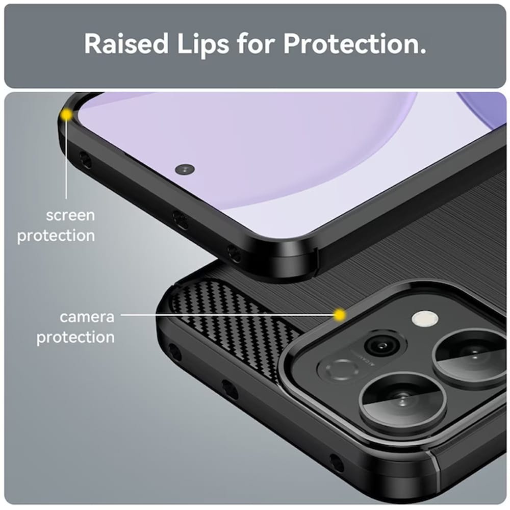 Techsuit - Σιλικόνη άνθρακα - Oppo Reno16 / Reno16 Pro - Μαύρο - Image 6