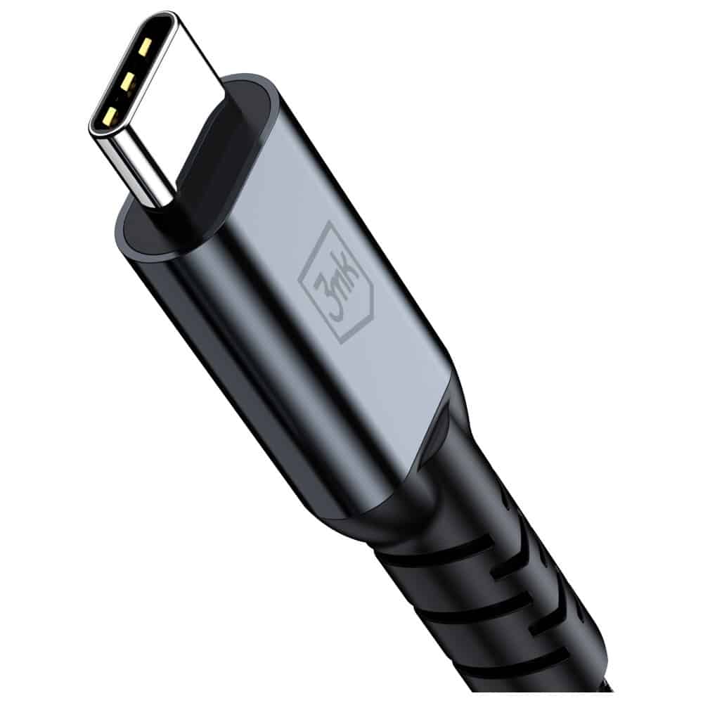 Καλώδιο 3MK Hyper Cable N-SERIES USB-C Thunderbolt 4 1m 48V/5A 40Gb/s 240W 8K60Hz μαύρο - Image 3