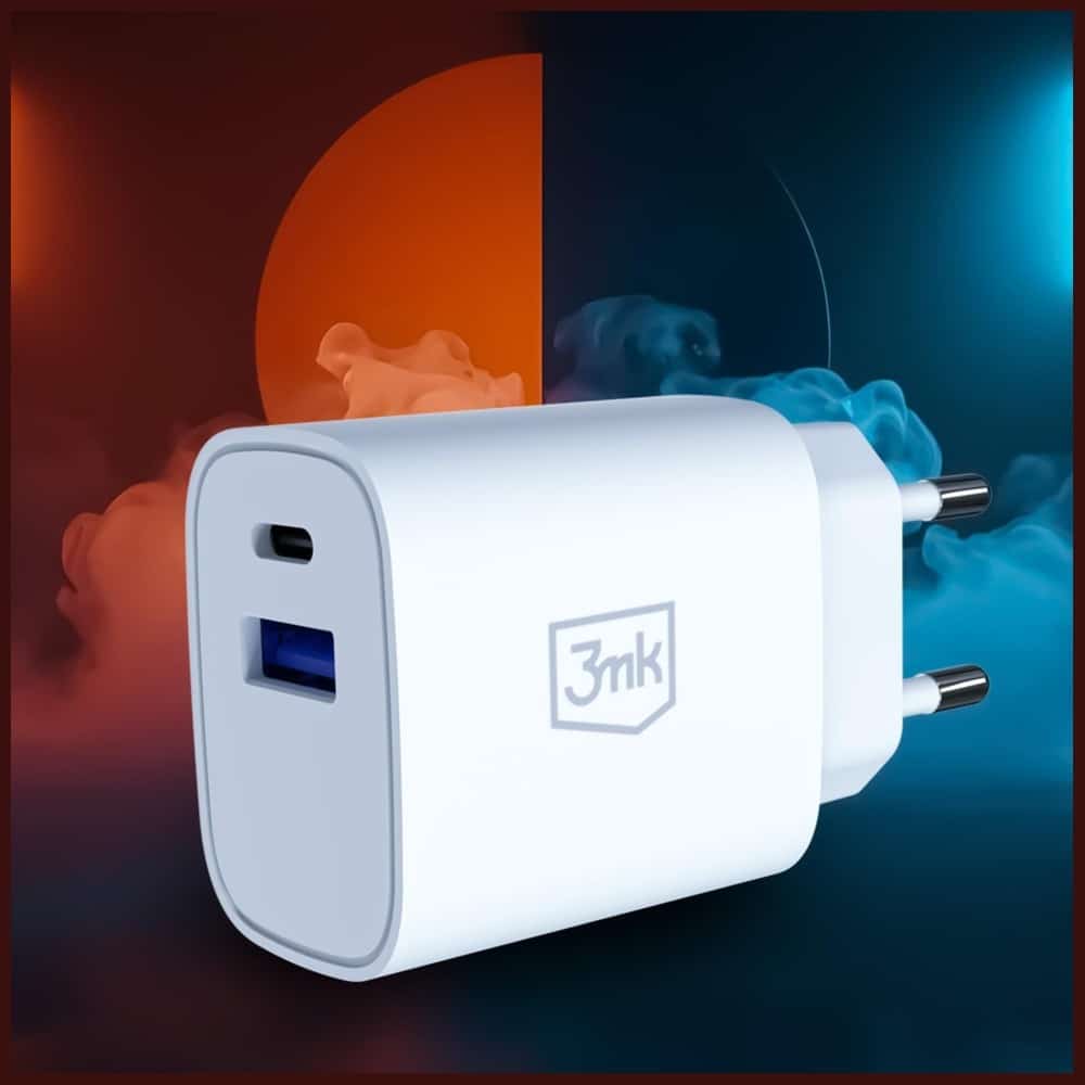Φορτιστής τοίχου 3MK FlowPower USB-A + USB-C 25W PD QC4+ Λευκό - Image 9