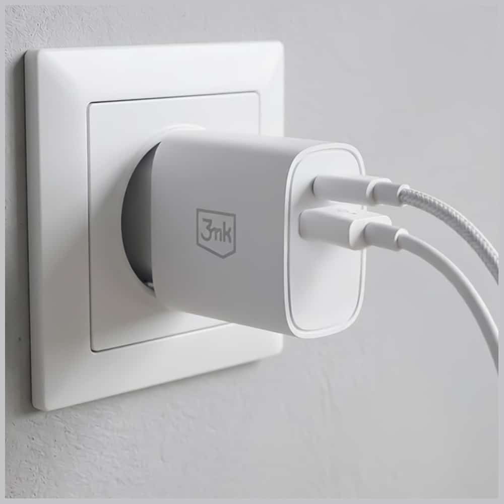 Φορτιστής τοίχου 3MK FlowPower USB-A + USB-C 30W PD 3.0 QC4+, λευκό - Image 13