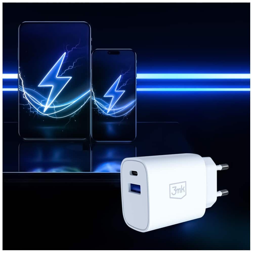 Φορτιστής τοίχου 3MK FlowPower USB-A + USB-C 30W PD 3.0 QC4+, λευκό - Image 11
