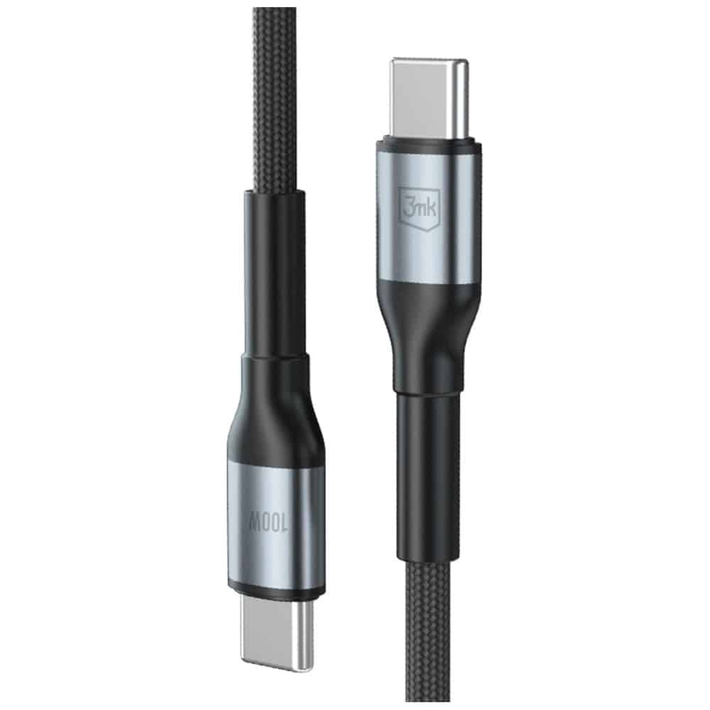 Καλώδιο 3MK Hyper N-SERIES Καλώδιο USB-C σε USB-C 3m 20V/5A 100W Μαύρο** - Image 2