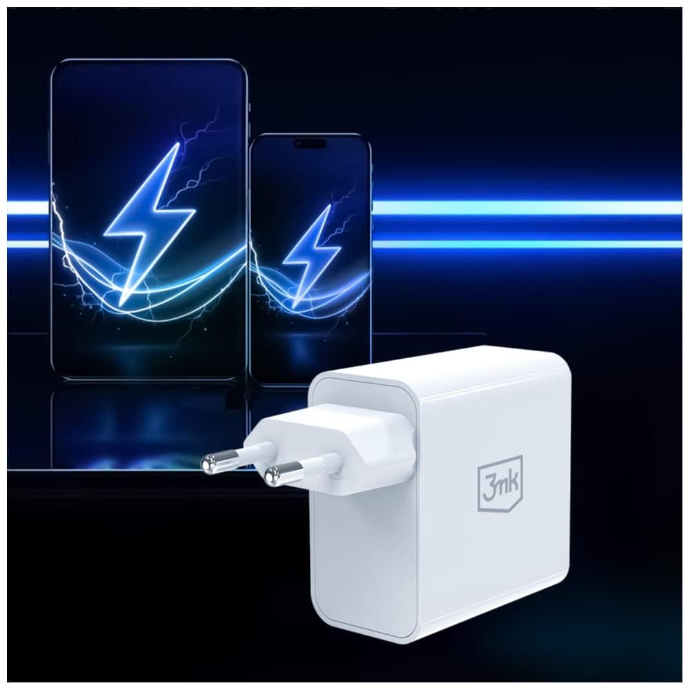 Φορτιστής τοίχου 3MK FlowPower USB-A + USB-C 45W PD 3.0 QC4+ λευκό - Image 8