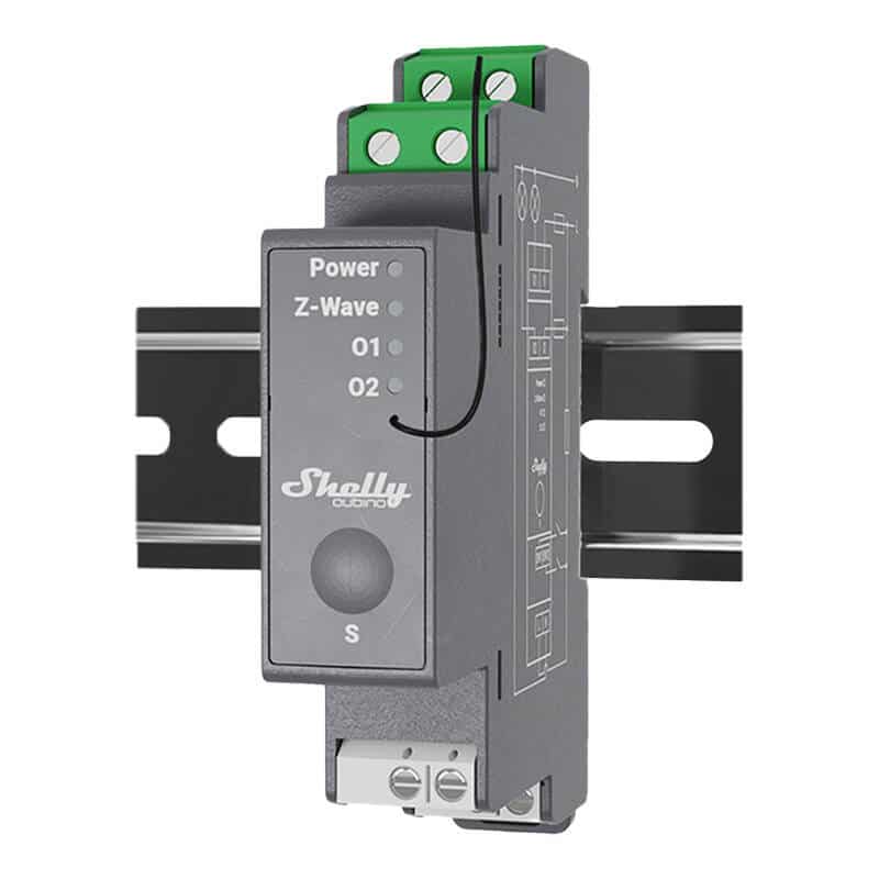 Shelly Qubino Pro 2 Ρελέ 2 Καναλιών για Ράγα DIN, Z-Wave - Image 2