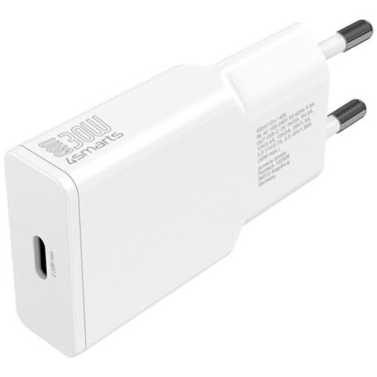 Φορτιστής τοίχου 4smarts PDPlug Slim 30W GaN USB-C λευκό
