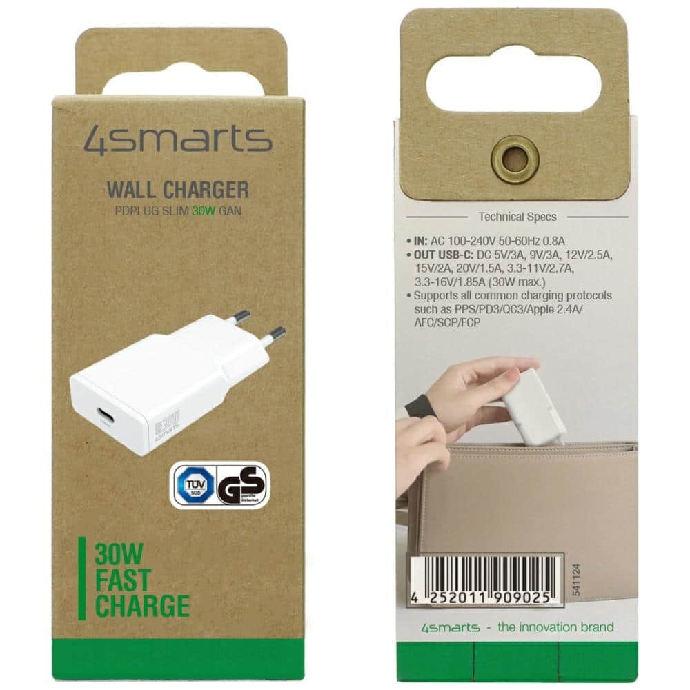 Φορτιστής τοίχου 4smarts PDPlug Slim 30W GaN USB-C λευκό - Image 6