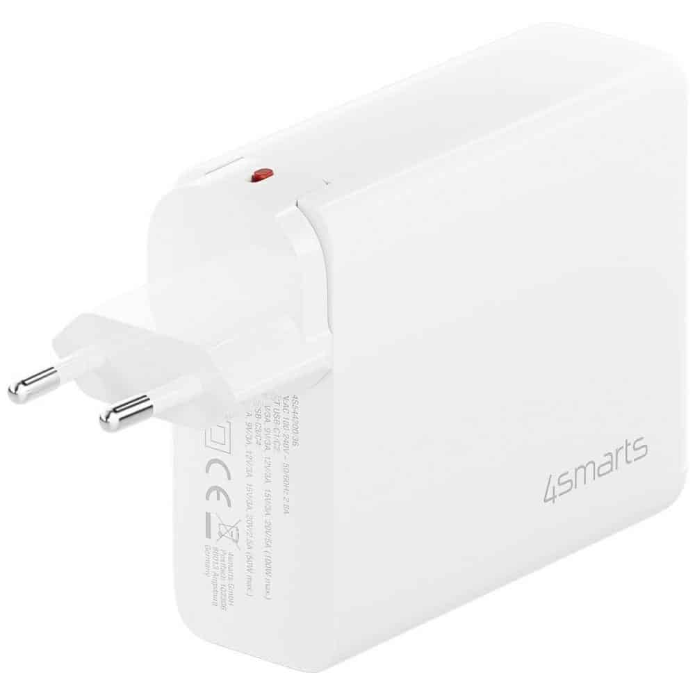 Φορτιστής τοίχου 4smarts GaN Flex Pro Travel 200W 4 USB-C λευκό - Image 2