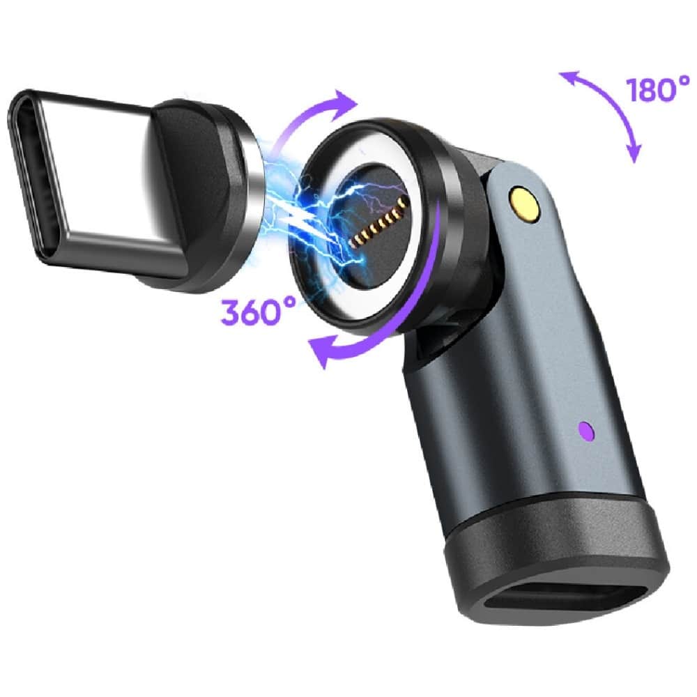 Καλώδιο 4smarts 540° μαγνητικό σετ καλωδίων USB-C GravityCord 240W 1,8m μαύρο - Image 4