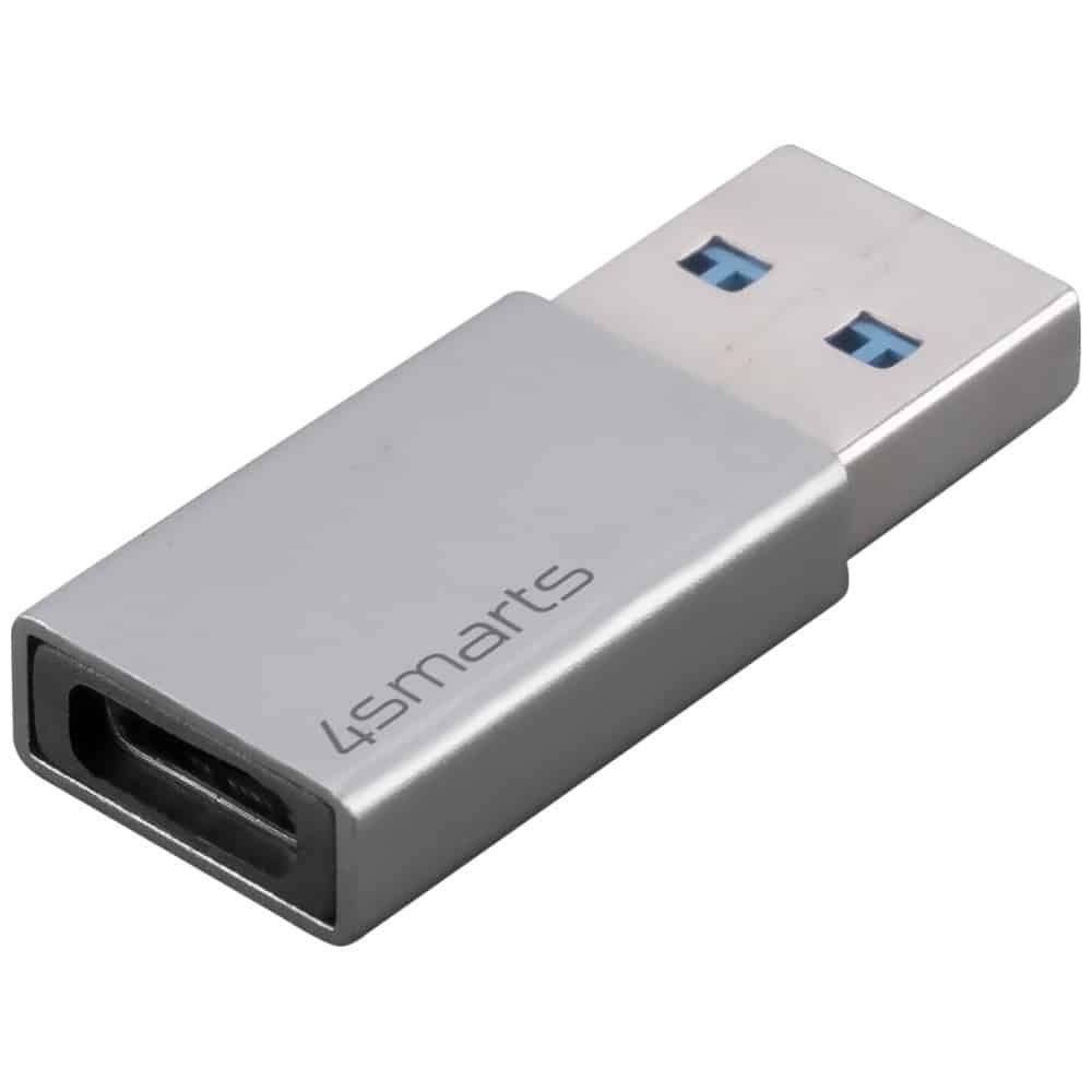 Προσαρμογέας 4smarts Passive USB-A 3.0 σε USB-C 2 τεμ. ασημί - Image 2