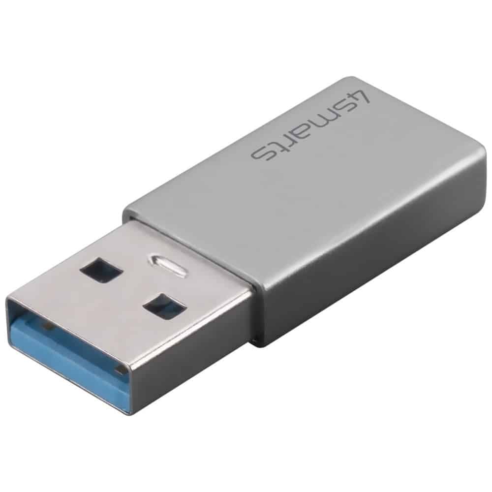 Προσαρμογέας 4smarts Passive USB-A 3.0 σε USB-C 2 τεμ. ασημί - Image 3