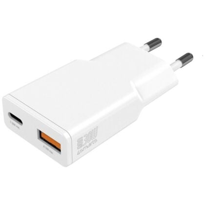 Φορτιστής τοίχου 4smarts PDPlug Duos Slim 30W GaN USB-C, USB-A λευκό