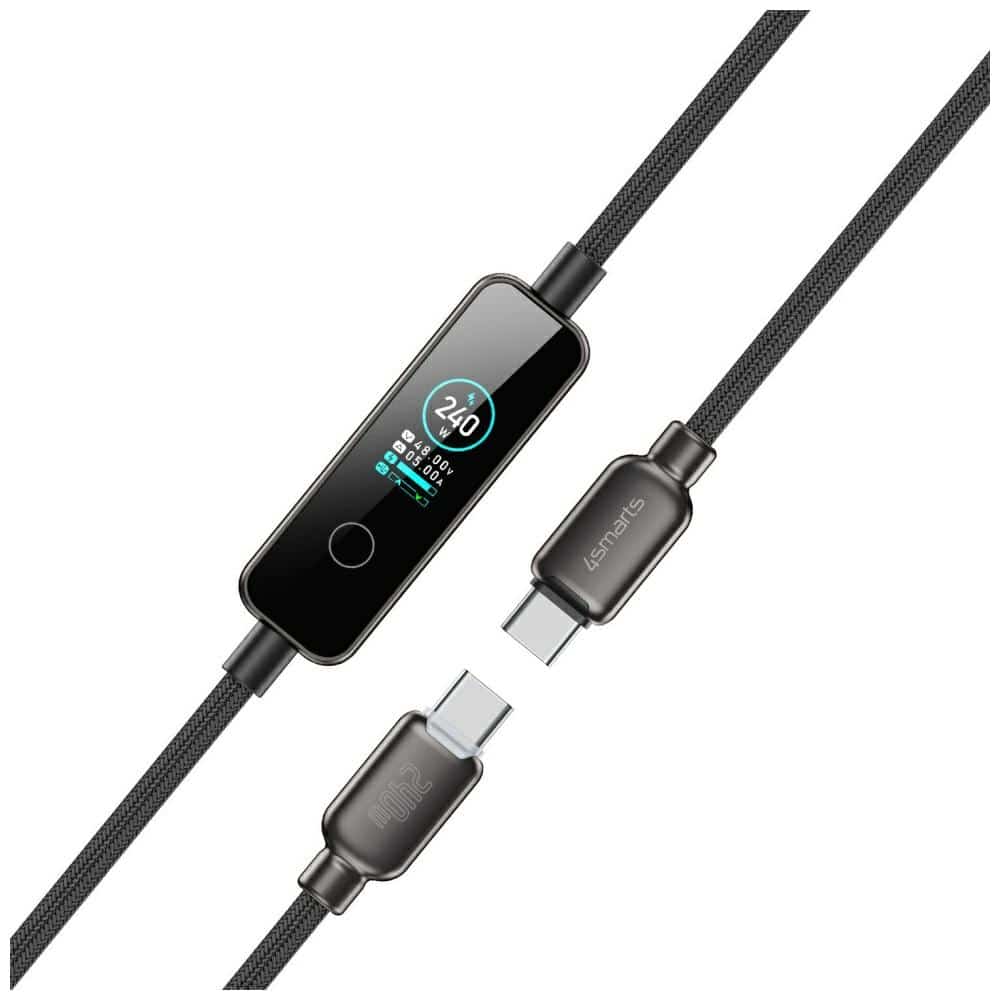 Καλώδιο 4smarts ScreenCord USB-C 240W 1,2 m, μαύρο - Image 2