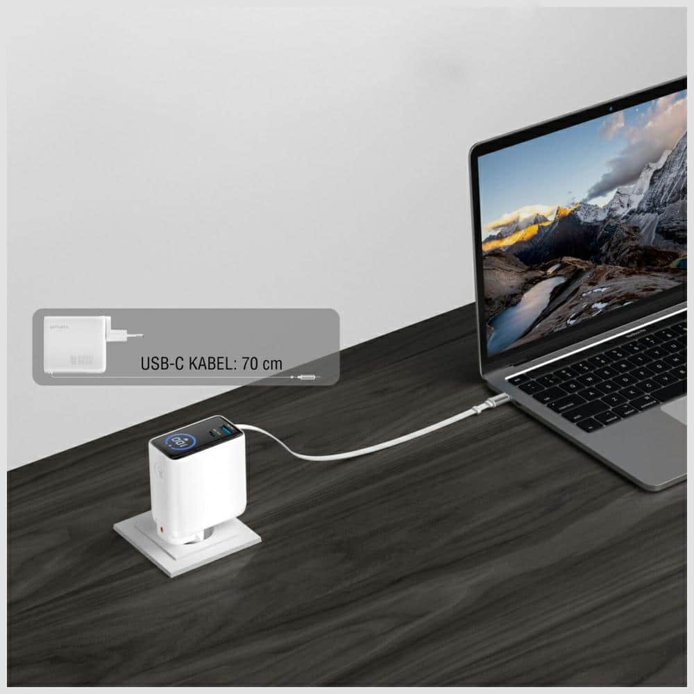 Φορτιστής τοίχου 4smarts GaN Flex Screen AI 100W 2xUSB-C + USB-A, λευκό - Image 8