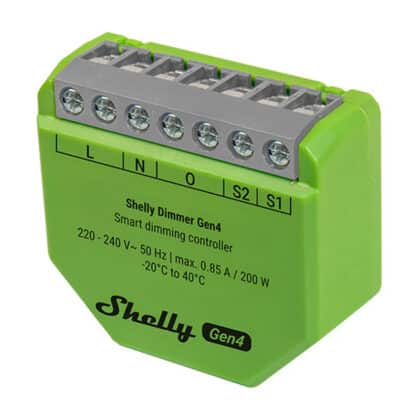 Shelly Dimmer Gen4 Έξυπνος Ρυθμιστής Έντασης Φωτισμού, Zigbee/Matter