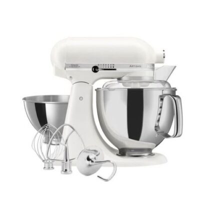 KitchenAid 5KSM175PSEPL Τεχνητός Επεξεργαστής Κουζινομηχανών, 4.8L, 300W, 10 Ταχύτητες, Λευκό Πορσελάνης, EU