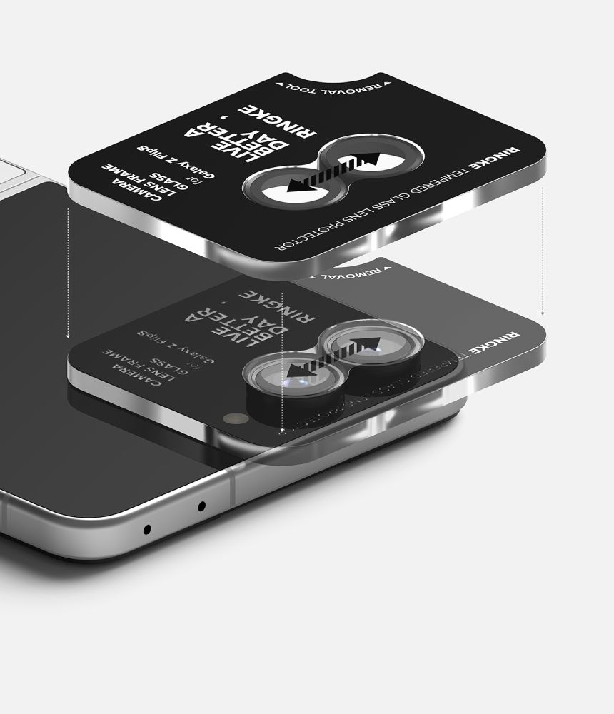 ΣΚΕΛΕΤΟΣ ΚΑΜΕΡΑΣ RINGKE GALAXY Z FLIP 8 2 ΤΕΜΑΧΙΩΝ ΜΑΥΡΟ - Image 5