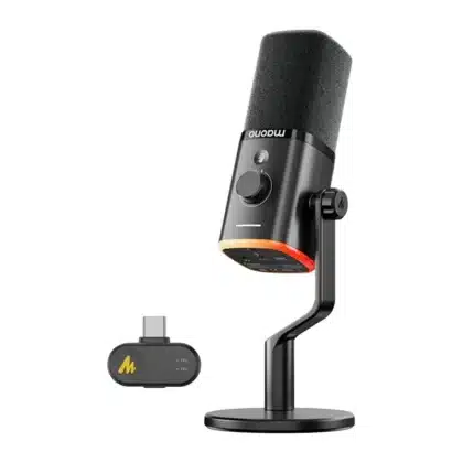 Μαύρο δυναμικό μικρόφωνο Maono PD100W με καρδιοειδές πολικό διάγραμμα