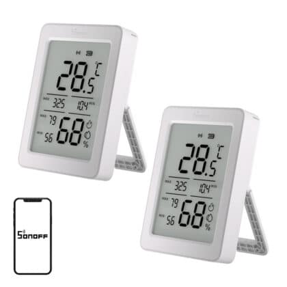 SONOFF ZigBee SNZB-02DR2 Αισθητήρας Θερμοκρασίας και Υγρασίας, Σετ 2 Τεμαχίων