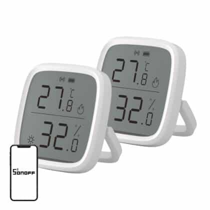 SONOFF ZigBee SNZB-02D Αισθητήρας Θερμοκρασίας και Υγρασίας, Σετ 2 Τεμαχίων