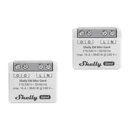 Shelly EM Mini Gen4 Μετρητής Ενέργειας, Σετ 2 Τεμαχίων