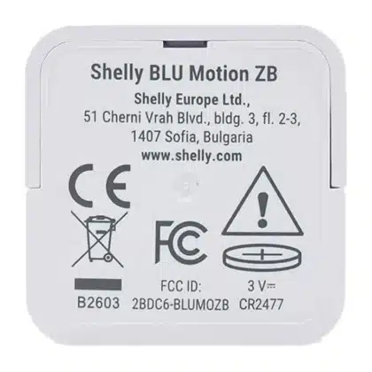 Shelly BLU Motion ZB λευκός αισθητήρας κίνησης και φωτισμού από πλαστικό