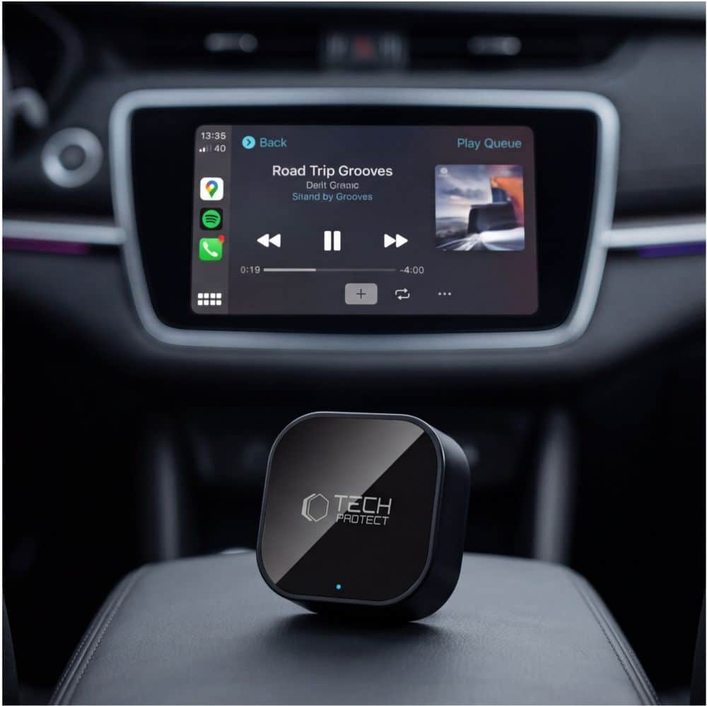 Tech-Protect Ultraboost CA01 Αντάπτορας Apple CarPlay / Android Auto USB Bluetooth 5.4, Ματ Μαύρο - Image 8