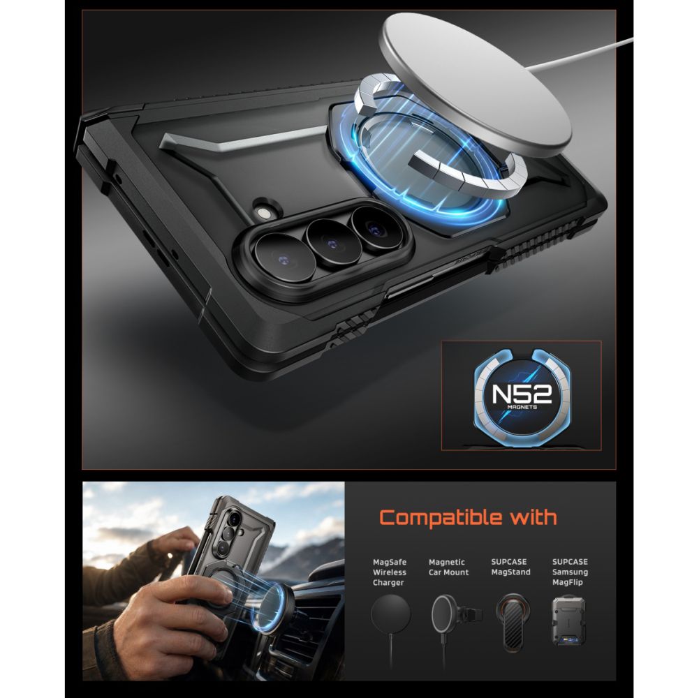 ΘΗΚΗ SUPCASE UB GRIP MAGSAFE GALAXY Z FOLD 8 2-ΣΕΤ ΜΑΥΡΗ - Image 8