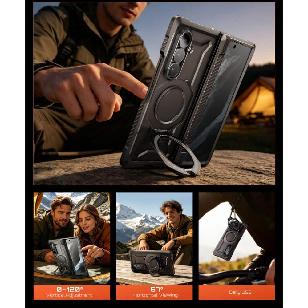 ΘΗΚΗ SUPCASE UB GRIP MAGSAFE GALAXY Z FOLD 8 2-ΣΕΤ ΜΑΥΡΗ - Image 9