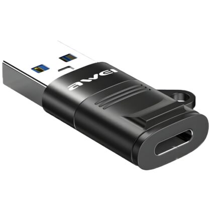 Προσαρμογέας AWEI CL-13 USB-C/USB-A μαύρος
