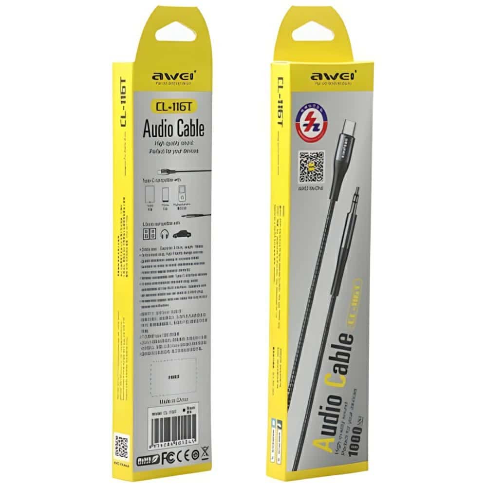 Προσαρμογέας AWEI CL-116T USB-C/Jack 3.5 μαύρος - Image 3