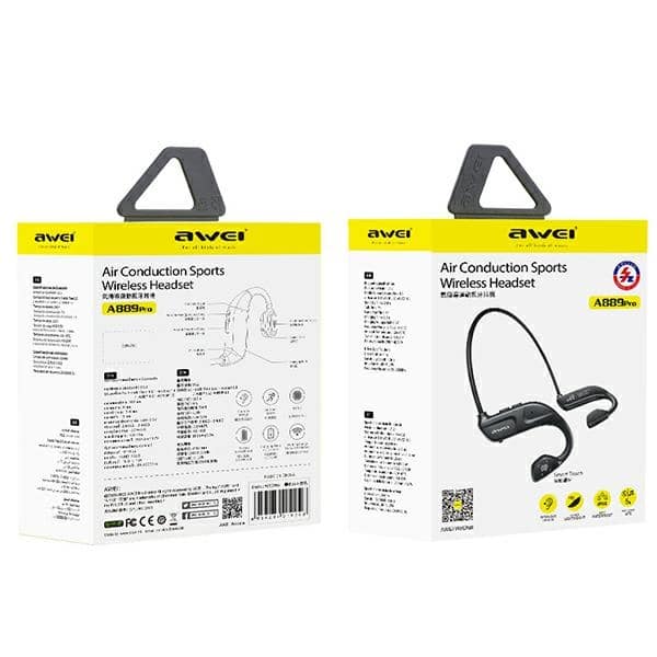 AWEI A889 Pro Αθλητικά Ακουστικά Bluetooth 5.2, Μαύρο - Image 8