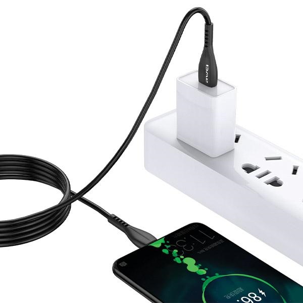 Καλώδιο USB σε USB-C μαύρο AWEI CL-115T - Image 3