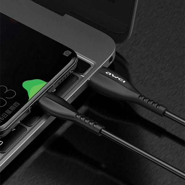 Καλώδιο USB σε USB-C μαύρο AWEI CL-115T - Image 7