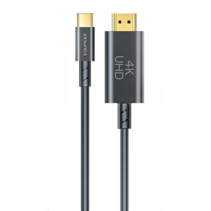 Καλώδιο AWEI CL-212T USB-C σε HDMI4K 30Hz, μαύρο