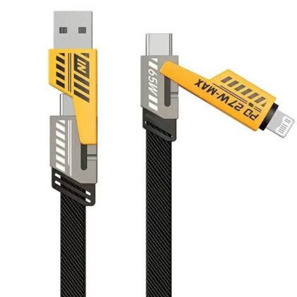 Καλώδιο AWEI CL-226 4 σε 1 usb-c/lightning/USB-A μαύρο/μαύρο 65W/27W