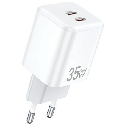 Φορτιστής AWEI PD65-EU 35W2x USB-C λευκό GaN