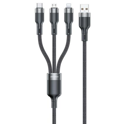 Καλώδιο AWEI CL-975 usb-c/lightning/mico 3 σε 1, μαύρο