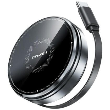 Επαγωγικός Φορτιστής 3 σε 1 AWEI W27 15W με καλώδιο USB-C Γρήγορη Φόρτιση μαύρο