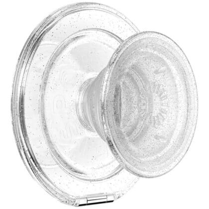 PopSockets Kick-Out Grip Glitter MagSafe, Διαφανής Λαβή και Βάση Τηλεφώνου