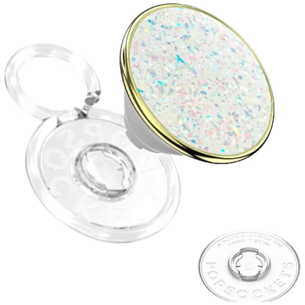 PopSockets PopTop Luxe Enamel Opal Λαβή και Βάση Τηλεφώνου, Λευκό - Image 2