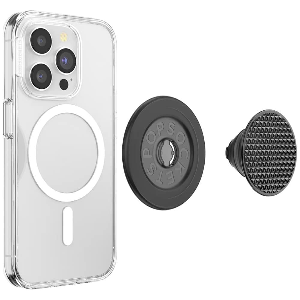 PopSockets Στρογγυρή Αλουμινένια Τριγωνική Λαβή MagSafe, Μαύρη - Image 4