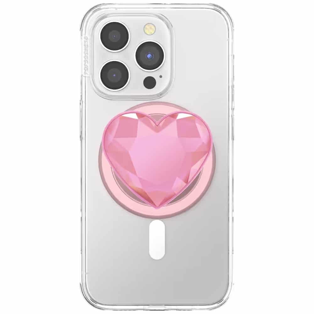 PopSockets Crystal Heart Grip MagSafe, Ροζ - Image 3