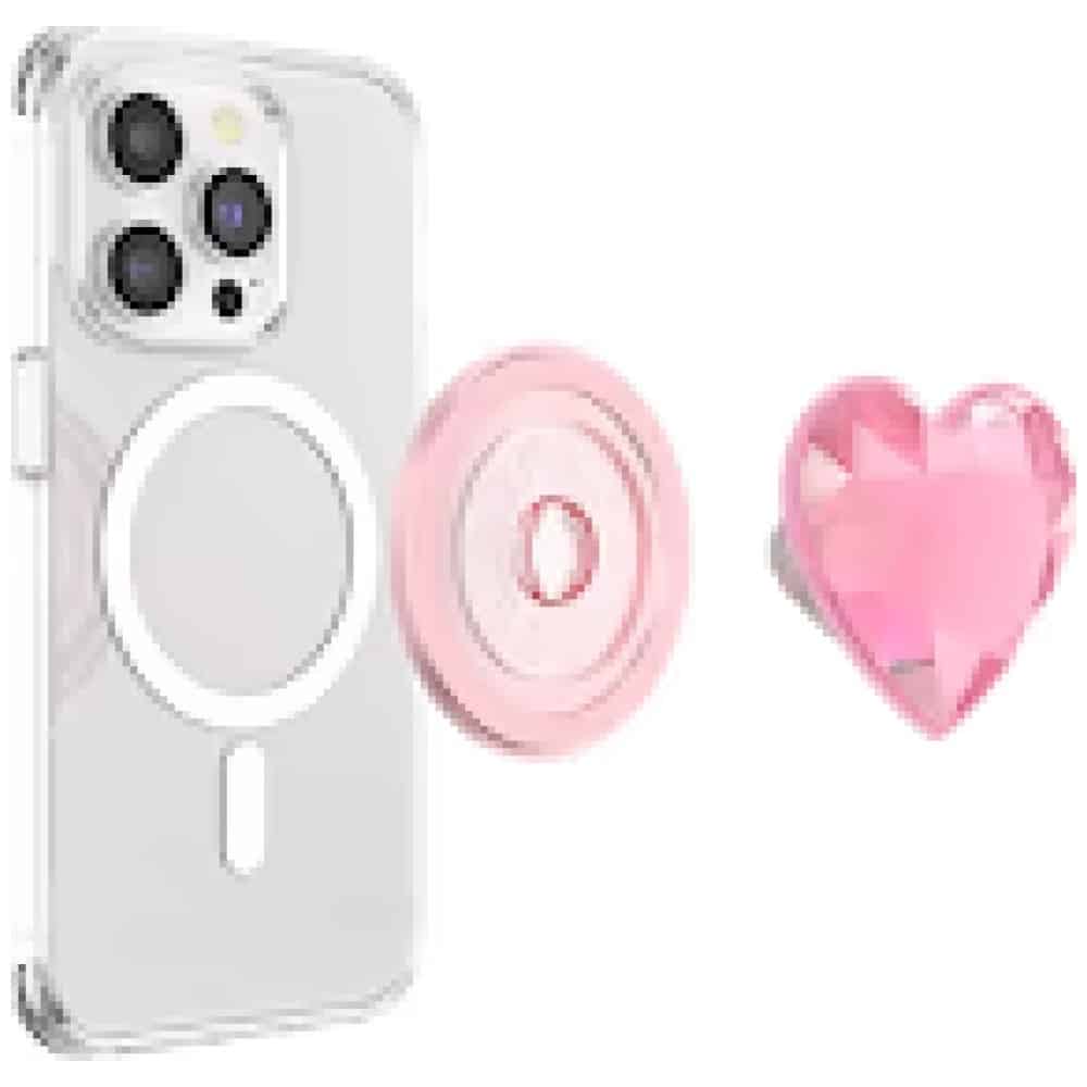 PopSockets Crystal Heart Grip MagSafe, Ροζ - Image 4