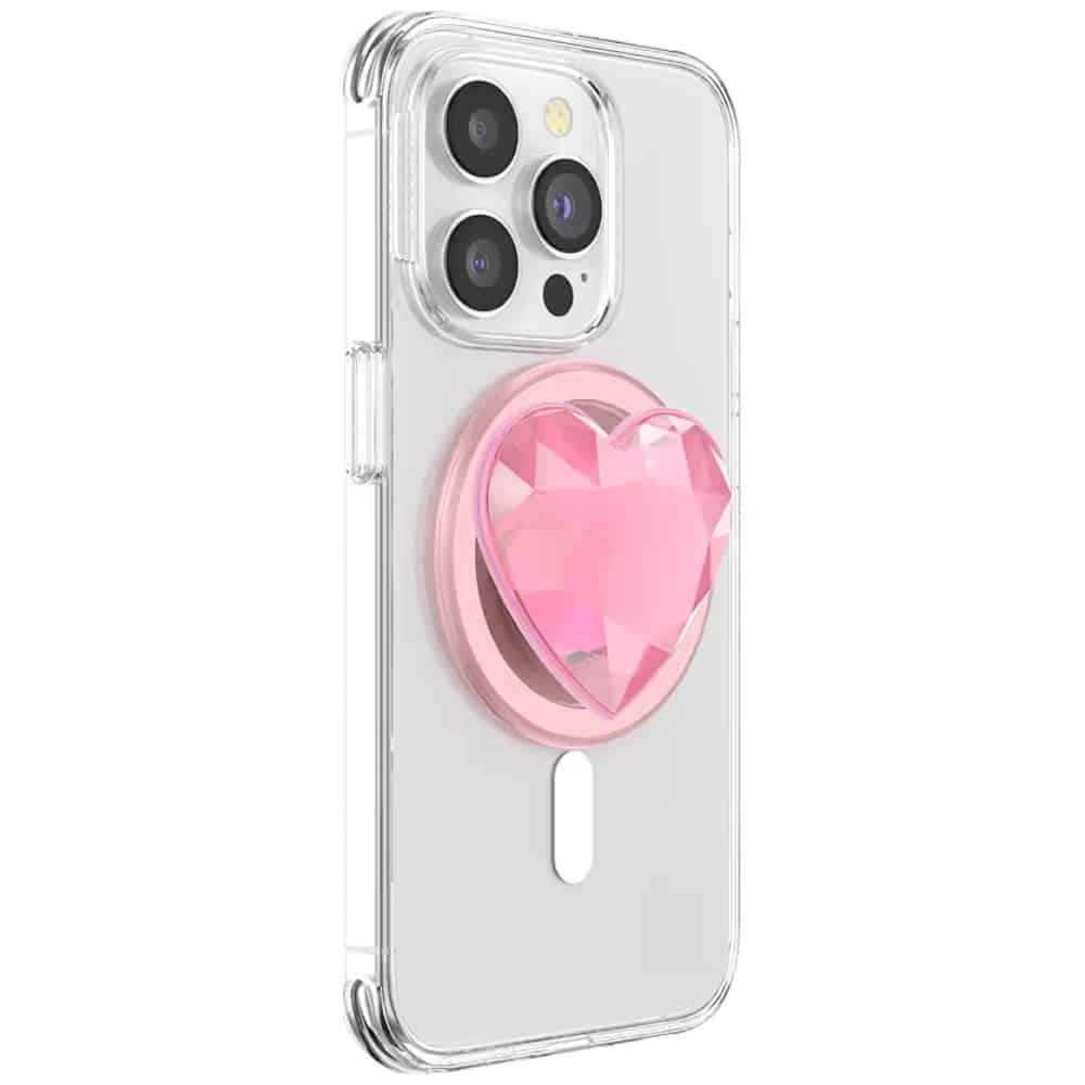 PopSockets Crystal Heart Grip MagSafe, Ροζ - Image 5
