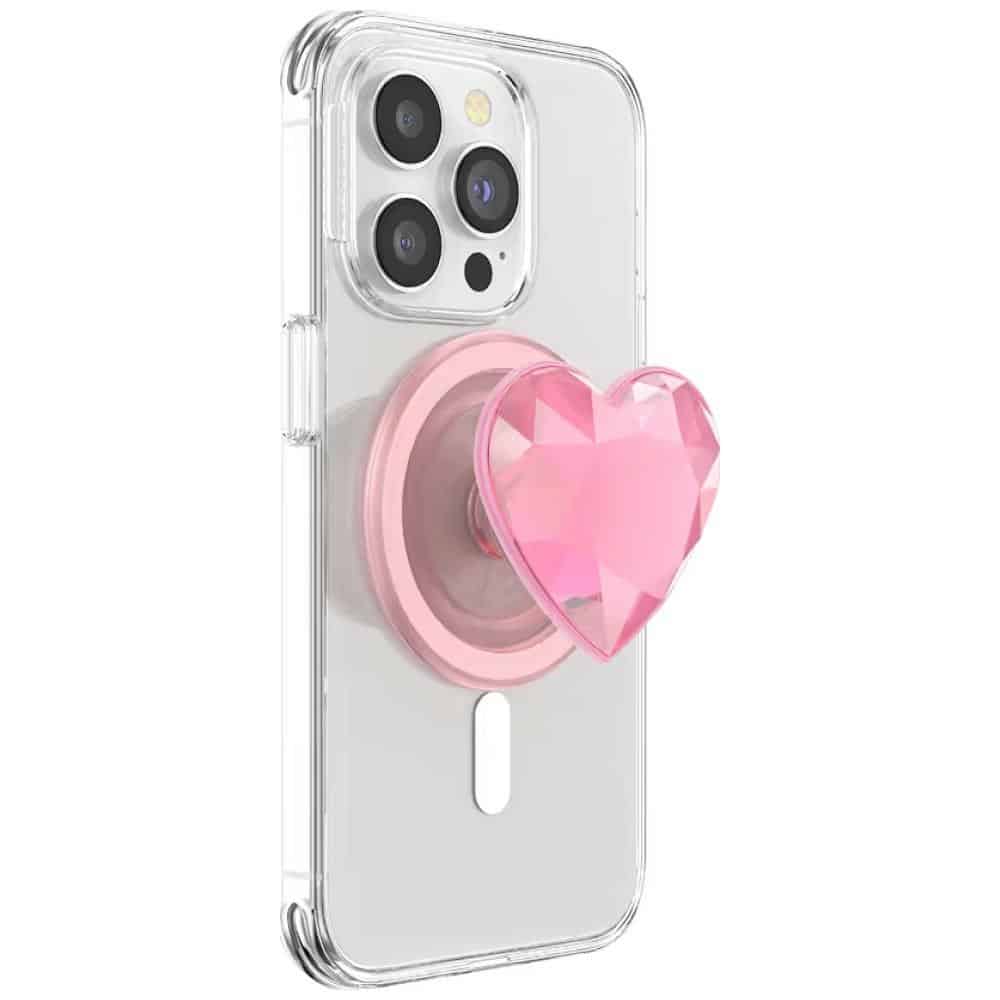 PopSockets Crystal Heart Grip MagSafe, Ροζ - Image 6