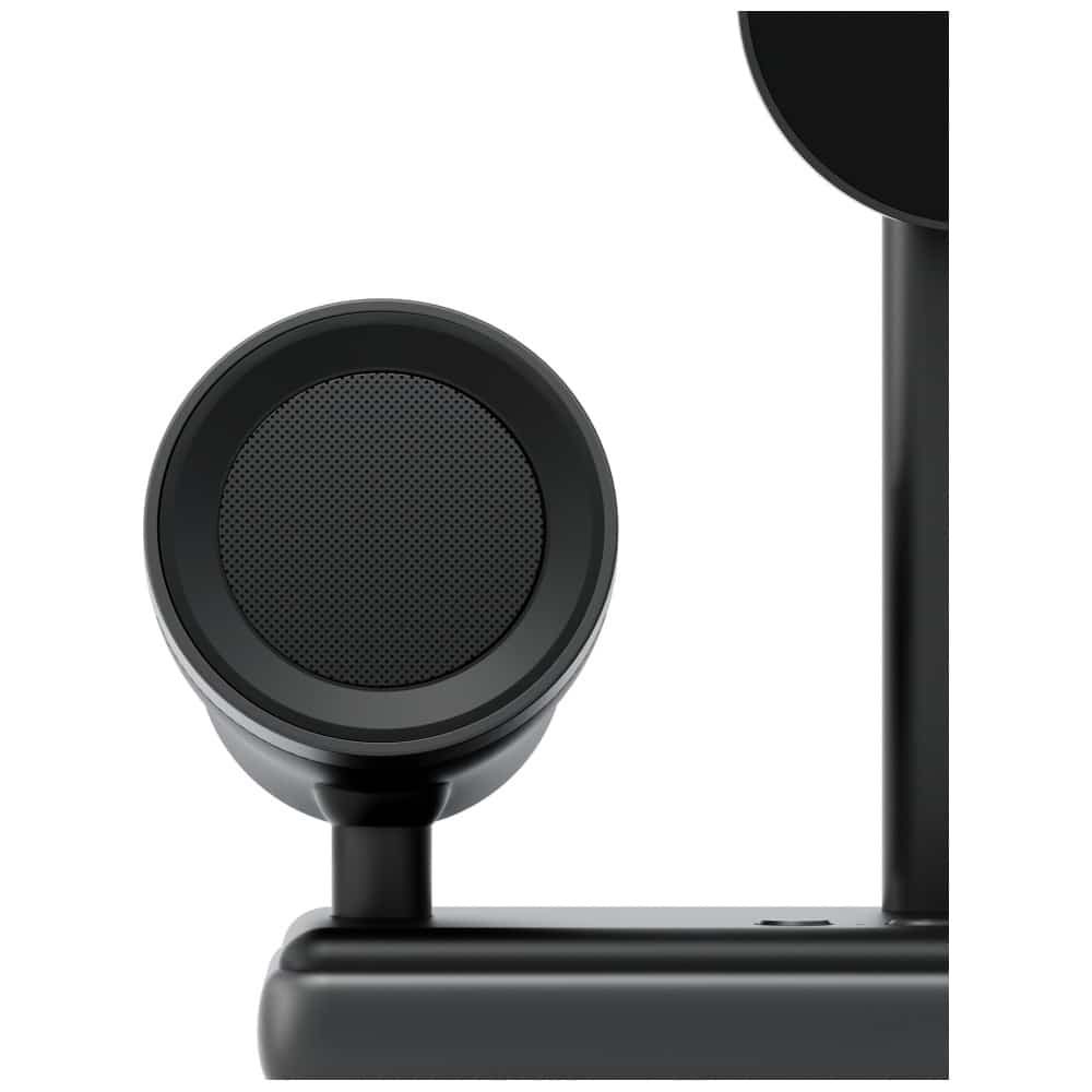 Ασύρματος φορτιστής Energea Magaudio Stand 2in1 Qi2 με στερεοφωνικό ηχείο γραφίτη - Image 4